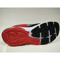 Black Red Mesh Upper Rubber Air Cushion Outsole Running Shoes